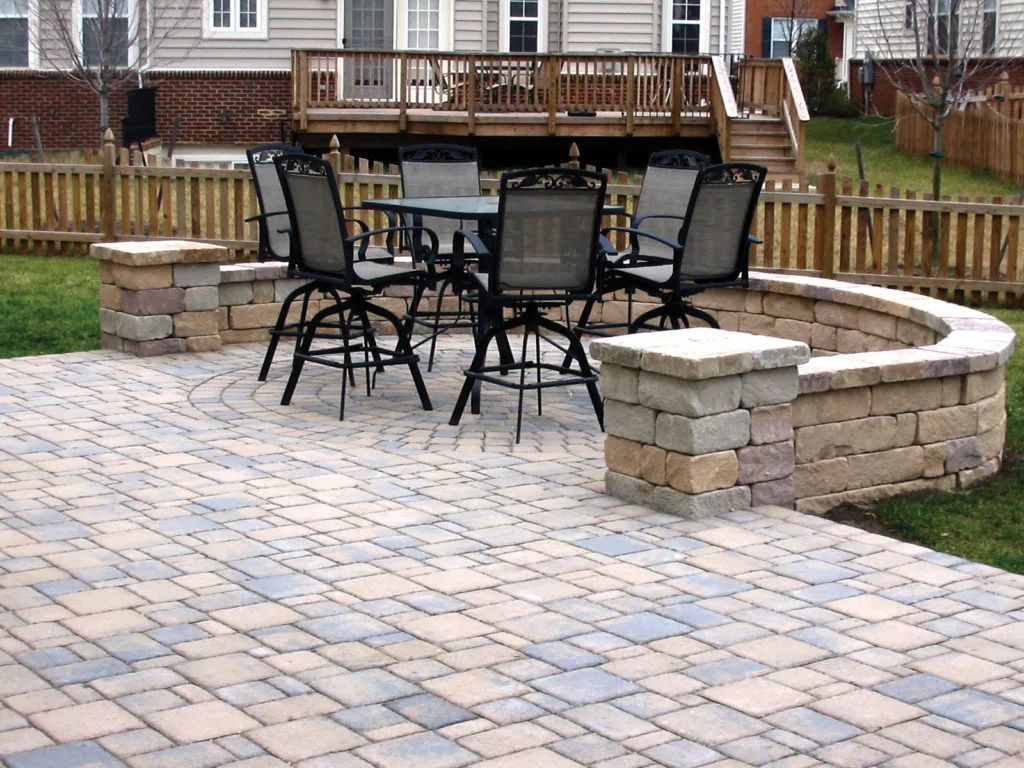 Hardscape patio installed by King's Cut Landscaping in Huntsville, AL