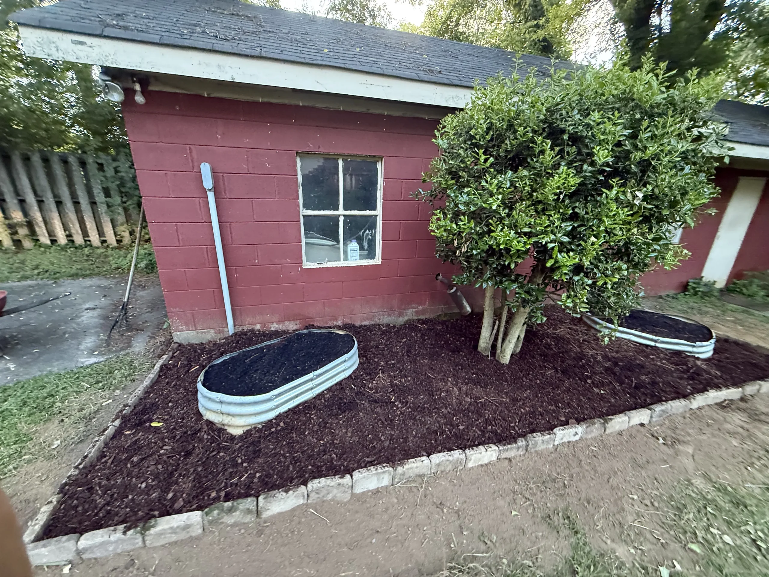 flowerbed mulching in Huntsville, AL