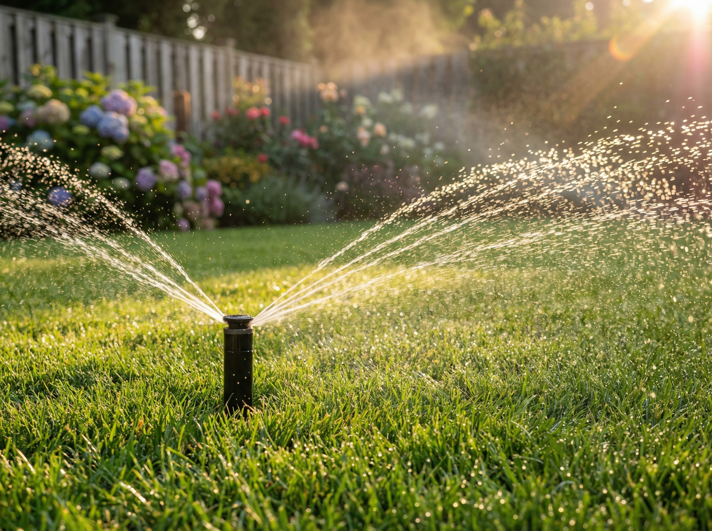 Sprinkler system installed by King's Cut Landscaping in Huntsville, AL