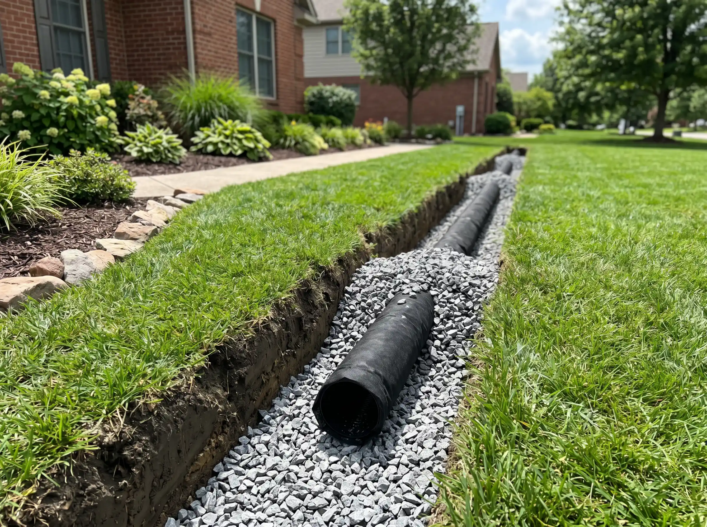 French drain Installation in Huntsville, AL