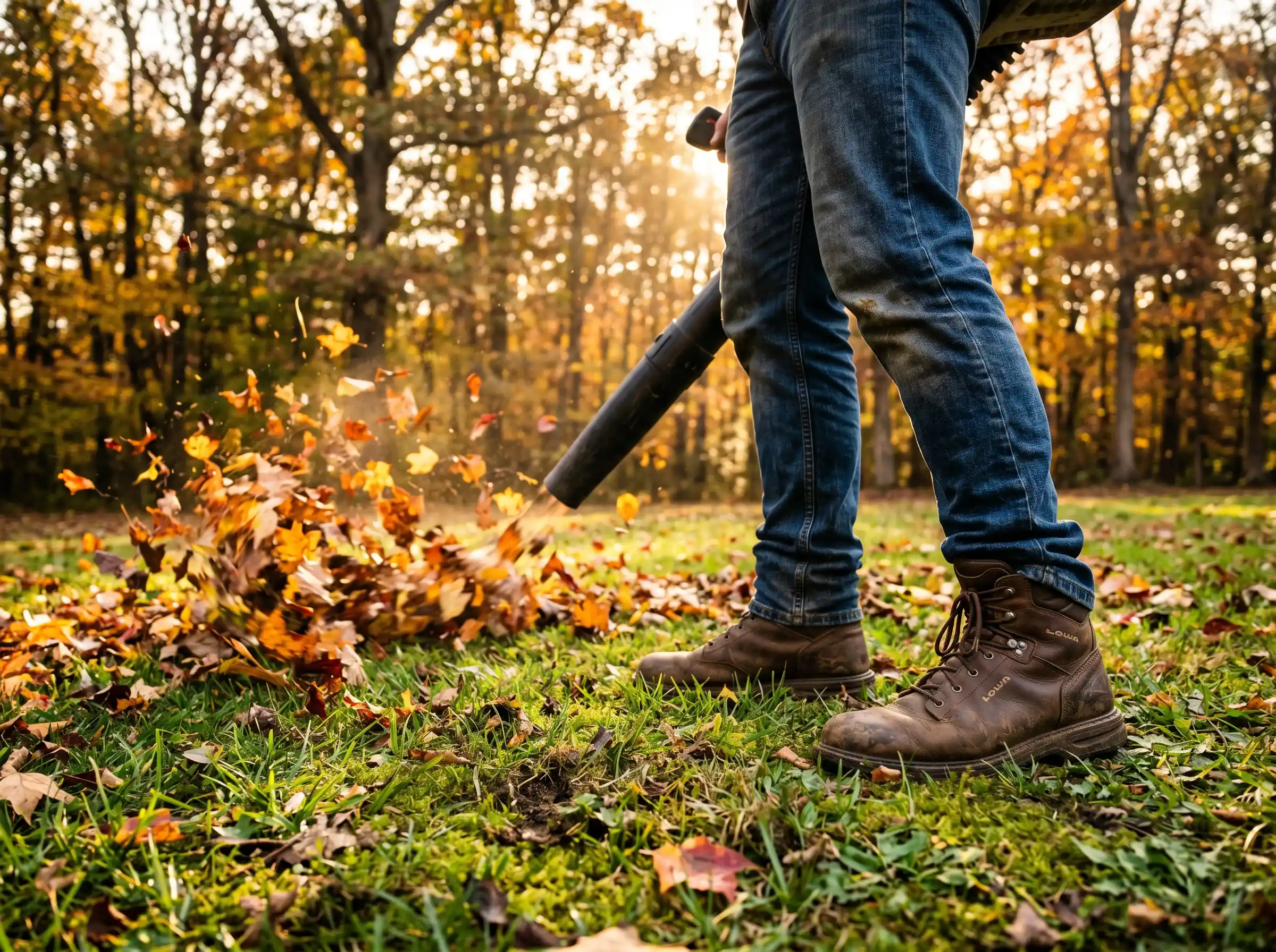 Leaf Blowing in Huntsville, AL from King's Cut Landscaping
