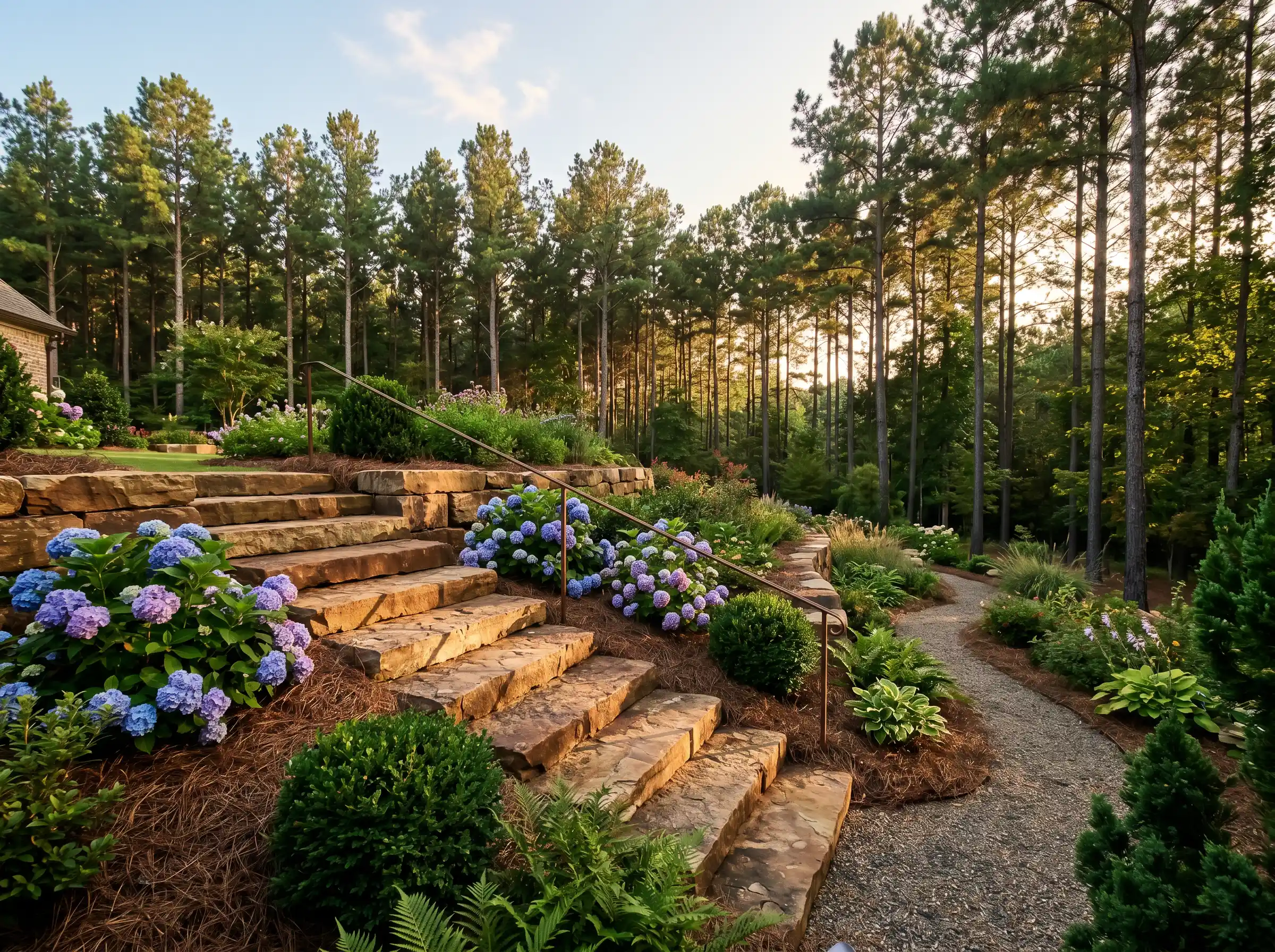 Stone Steps hardscapes near me from King's Cut landscaping