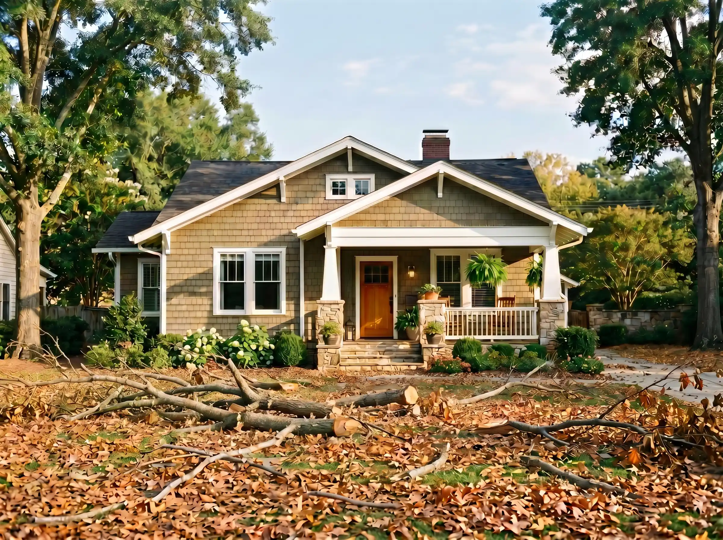 Brush and limb clean up in Huntsville, AL from King's Cut Landscaping